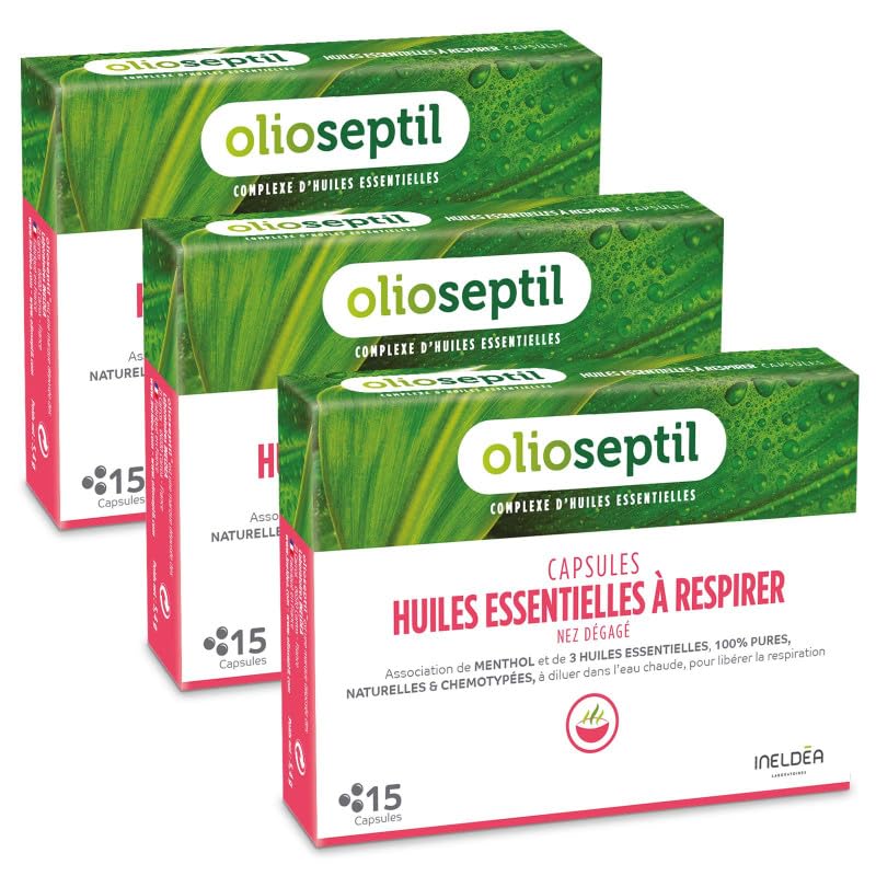 Olioseptil Confort respiratoire capsules inhalation 15 nez sinus